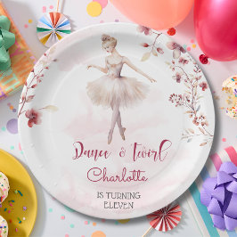 ダンスとトワイルバレリーナの誕生日 ペーパープレート
