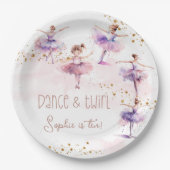 ダンスとトワイルバレリーナの誕生日 ペーパープレート (正面)