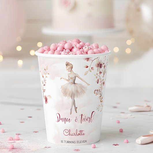 ダンスとトワイルバレリーナの誕生日 紙コップ