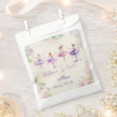 ダンスとトワイルバレリーナ水彩誕生日 フェイバーバッグ (クリップ留めされた状態)