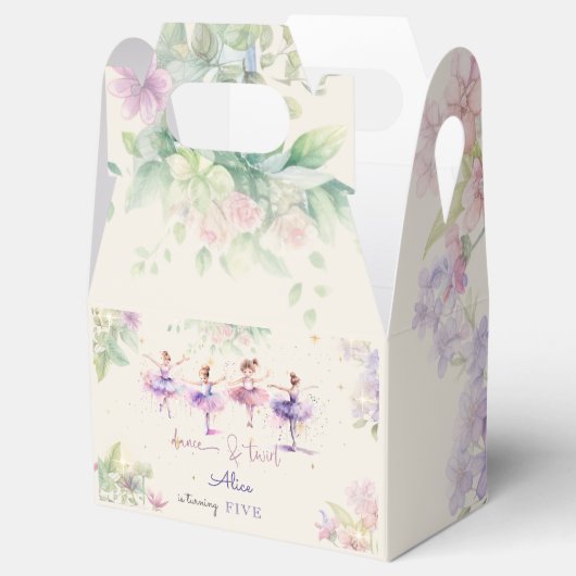ダンスとトワイルバレリーナ水彩誕生日 フェイバーボックス (オープン)