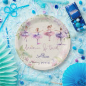 ダンスとトワイルバレリーナ水彩誕生日 ペーパープレート (パーティー)