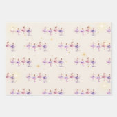 ダンスとトワイルバレリーナ水彩誕生日 ラッピングペーパーシート (正面2)