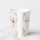 ダンスとトワイルバレリーナ水彩誕生日 紙コップ (右)