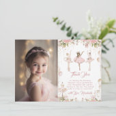 ダンスとトワイルバレリーナ魔法の写真ありがとう 招待状 (スタンド正面)