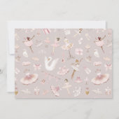 ダンスとトワイルバレリーナ魔法の写真ありがとう 招待状 (裏面)