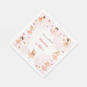 ダンスと回転かわいいバレリーナのバレエの子供の誕生日 スタンダードランチョンナプキン (角)