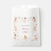 ダンスと回転かわいいバレリーナのバレエの子供の誕生日 フェイバーバッグ (正面)