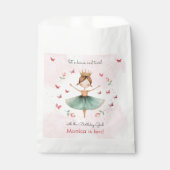 ダンスと回転かわいいバレリーナのバレエの子供の誕生日 フェイバーバッグ (正面)