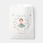 ダンスと回転かわいいバレリーナのバレエの子供の誕生日 フェイバーバッグ (正面)