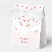 ダンスと回転かわいいバレリーナのバレエの子供の誕生日 フェイバーボックス (正面サイド)