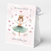 ダンスと回転かわいいバレリーナのバレエの子供の誕生日 フェイバーボックス (裏面サイド)