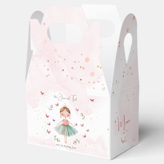 ダンスと回転かわいいバレリーナのバレエの子供の誕生日 フェイバーボックス (オープン)