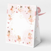 ダンスと回転かわいいバレリーナのバレエの子供の誕生日 フェイバーボックス (裏面サイド)