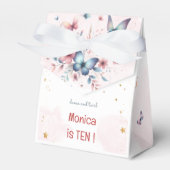 ダンスと回転かわいいバレリーナのバレエの子供の誕生日 フェイバーボックス (正面サイド)