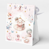 ダンスと回転かわいいバレリーナのバレエの子供の誕生日 フェイバーボックス (裏面サイド)