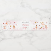 ダンスと回転かわいいバレリーナのバレエの子供の誕生日 ペットボトルラベル (シングルラベル)