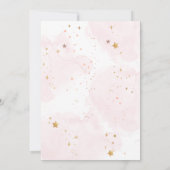 ダンスと回転かわいいバレリーナのバレエの子供の誕生日 招待状 (裏面)