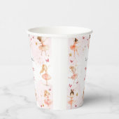 ダンスと回転かわいいバレリーナのバレエの子供の誕生日 紙コップ (右)