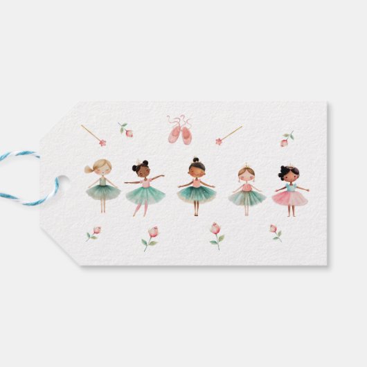 ダンスと女の子の誕生日パーティー ギフトタグ (裏面横)