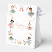 ダンスと女の子の誕生日パーティー フェイバーボックス (裏面サイド)