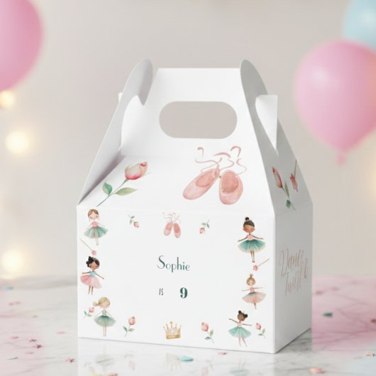 ダンスと女の子の誕生日パーティー フェイバーボックス