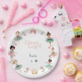 ダンスと女の子の誕生日パーティー ペーパープレート (パーティー)