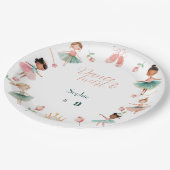 ダンスと女の子の誕生日パーティー ペーパープレート (アングル)