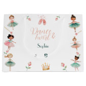 ダンスと女の子の誕生日パーティー ラージペーパーバッグ (正面)