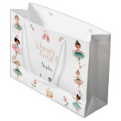 ダンスと女の子の誕生日パーティー ラージペーパーバッグ (正面アングル)