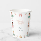 ダンスと女の子の誕生日パーティー 紙コップ (裏面)