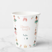 ダンスと女の子の誕生日パーティー 紙コップ (正面)