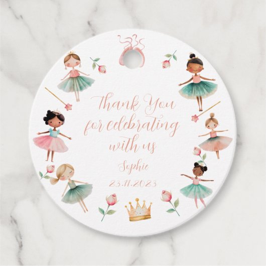 ダンスと女の子の誕生日パ感謝していーティー フェイバータグ (正面)