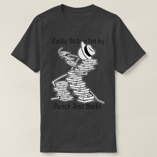 ダンスと本の定義ブックワーム読み取り本1 Tシャツ (デザイン正面)