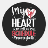 ダンスと野球誇りを持ったの両方の母親 ラウンドシール (正面)