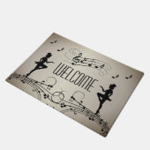 ダンスと音楽ウェルカムマット ドアマット (アングル)