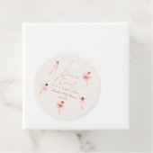 ダンスとTwillバレリーナピンクバレエ赤ちゃんシャワー フェイバータグ (インサイチュ)