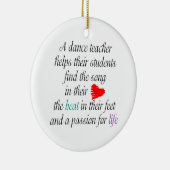 ダンスにカスタマイズ可能なオーナメントを教えることを愛して下さい セラミックオーナメント (右)
