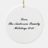 ダンスにカスタマイズ可能なオーナメントを教えることを愛して下さい セラミックオーナメント (裏面)