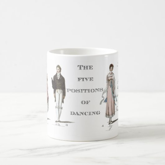 ダンスに対するジェーンAustenの年齢はコントルダンスを踊ります コーヒーマグカップ (中央)