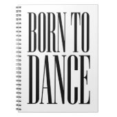 ダンスに生まれついた ミニマリスト ダンス 引用Tシャツ ノート (正面)