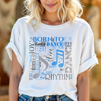 ダンスに生まれつく ブルー/ブラック/カラーセレクト ID277 Tシャツ