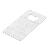 ダンスのない日は単に冗談のダンサーのようなものだ クレジットカード栓抜き (裏面アングル)