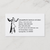ダンスのインストラクターの名刺のテンプレート 名刺 (裏面)