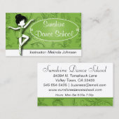 ダンスのインストラクター|のバレエダンサー|のバレリーナ 名刺 (正面/裏面)