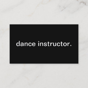 ダンスのインストラクター 名刺