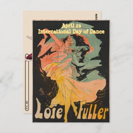 ダンスのインターネーションの日モダン – ダンスファインアート ポストカード (正面/裏面)