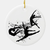 ダンスのオーナメント(カスタマイズ可能な) セラミックオーナメント (裏面)