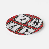 ダンスのキャバレーのショーガールの踊ること ペーパープレート (アングル)