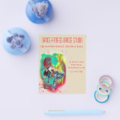 ダンスのスタジオのダンスのレッスンビジネス チラシ (シングル)